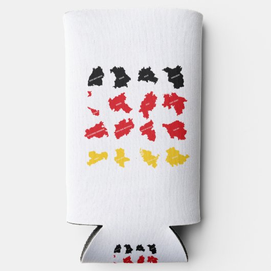 Rafraîchisseur Pour Canette Slim Drapeau des États allemands (Recto)