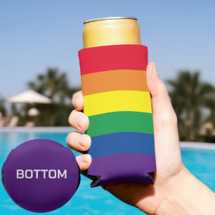 Rafraîchisseur Pour Canette Slim Drapeau LGBT Gay Rainbow Pride Personnalisé