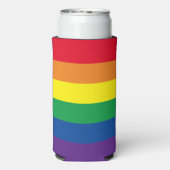 Rafraîchisseur Pour Canette Slim Drapeau LGBT Gay Rainbow Pride Personnalisé (Seltzer Verso)