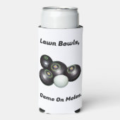 Rafraîchisseur Pour Canette Slim Drôle Bowls De Pelouse Jeu Sur M...., Seltzer peut (Seltzer Recto)