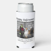 Rafraîchisseur Pour Canette Slim Drôle Halloween Humour peut refroidir cadeau (Seltzer Recto)
