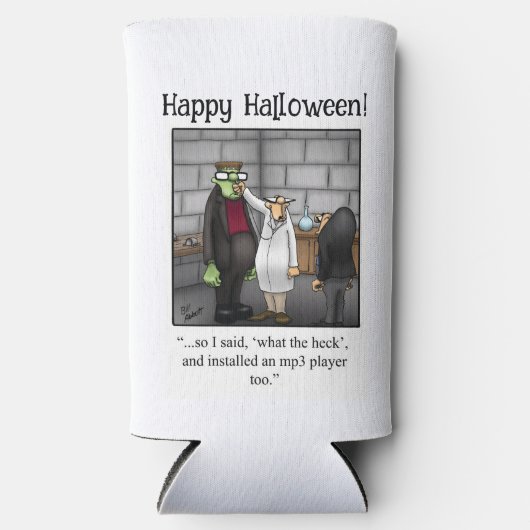 Rafraîchisseur Pour Canette Slim Drôle Halloween Humour peut refroidir cadeau (Recto)