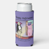 Rafraîchisseur Pour Canette Slim Drôle Halloween Humour peut refroidir cadeau (Seltzer Recto)