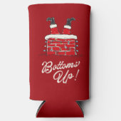 Rafraîchisseur Pour Canette Slim Drôle Joyeux Noël Santa Bas les Verres Friendmas (Recto)