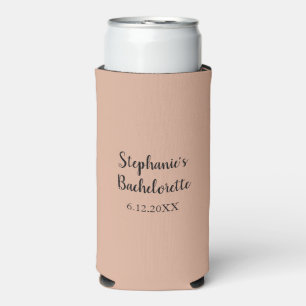 Rafraîchisseur Pour Canette Slim Dusty Rose rose Mariage Bachelorette Party cadeau