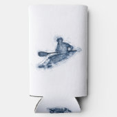 Rafraîchisseur Pour Canette Slim Dynamic Whitewater Kayaker Line Art (Verso)