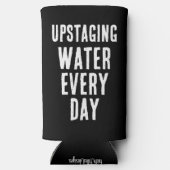 Rafraîchisseur Pour Canette Slim Eau Drôle Chaque Jour - Noir & Blanc (Verso)