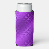 Rafraîchisseur Pour Canette Slim Échelles de sirène à dégradé violet (Seltzer Recto)