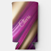 Rafraîchisseur Pour Canette Slim Élégant Can Cooler- Chevaux violet rose et or- (Recto)