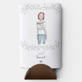 Rafraîchisseur Pour Canette Slim Élégant Fleur sauvage Photo Sweet 16 Anniversaire (Recto)