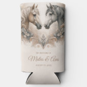 Rafraîchisseur Pour Canette Slim Élégant Mariage de chevaux (Recto)