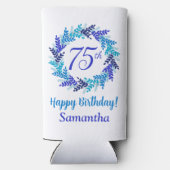 Rafraîchisseur Pour Canette Slim Élégante couronne bleue 75e anniversaire (Verso)