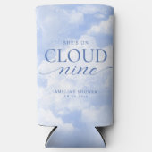 Rafraîchisseur Pour Canette Slim Elle est sur nuage neuf Fête des mariées bleue (Recto)