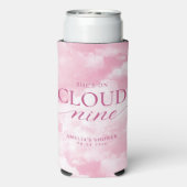 Rafraîchisseur Pour Canette Slim Elle est sur nuage neuf Fête des mariées rose (Seltzer Verso)