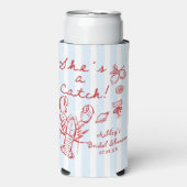 Rafraîchisseur Pour Canette Slim Elle est un atout Réception de mariage de la côte  (Seltzer Recto)