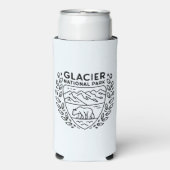 Rafraîchisseur Pour Canette Slim Emblème de l'ours du parc national des Glaciers (Seltzer Recto)