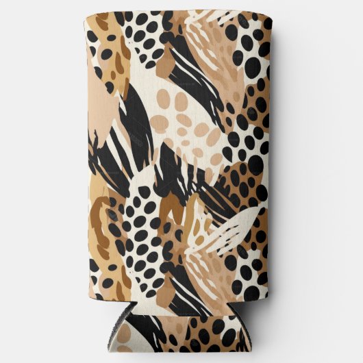 Rafraîchisseur Pour Canette Slim Empreinte de léopard Can Cooler (Recto)