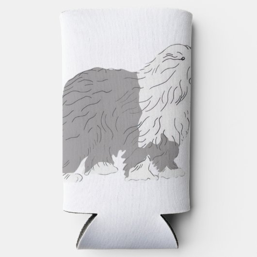 Rafraîchisseur Pour Canette Slim English Sheepdog (Recto)