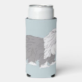 Rafraîchisseur Pour Canette Slim English Sheepdog (Seltzer Recto)