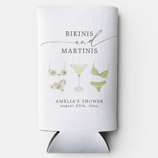 Rafraîchisseur Pour Canette Slim Enterrement de vie de jeune fille Bikinis & Martin (Recto)
