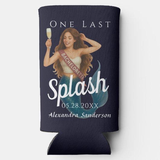 Rafraîchisseur Pour Canette Slim enterrement de vie de jeune fille sirène personnal (Verso)