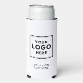 Rafraîchisseur Pour Canette Slim Entreprise de texte de logo simple (Seltzer Recto)