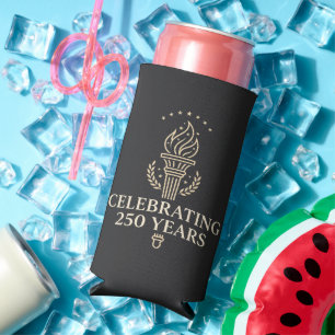 Rafraîchisseur Pour Canette Slim États-Unis 250 Fête de la torche de la liberté Cél