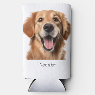 Rafraîchisseur Pour Canette Slim Étiquette d'adresse de chien Retriever d'or
