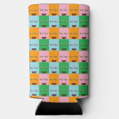 Rafraîchisseur Pour Canette Slim Face de bloc de monstre souriant (Verso)