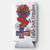 Rafraîchisseur Pour Canette Slim Faith Love Freedom Seltzer Can Cooler (Verso)