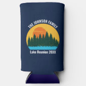 Rafraîchisseur Pour Canette Slim Family Lake Reunion Cute Coucher de soleil Customi (Recto)