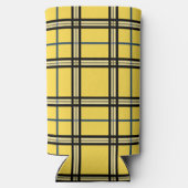 Rafraîchisseur Pour Canette Slim Fête comme si c'était l'anniversaire jaune plaid d (Verso)