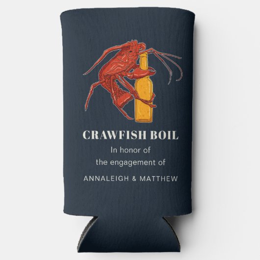 Rafraîchisseur Pour Canette Slim Fête de fiançailles autour d'un plateau de fruits  (Recto)