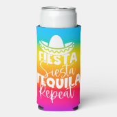 Rafraîchisseur Pour Canette Slim Fête de Fiesta Vibrante sur mesure (Seltzer Recto)