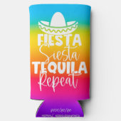 Rafraîchisseur Pour Canette Slim Fête de Fiesta Vibrante sur mesure (Verso)