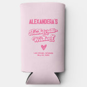 Rafraîchisseur Pour Canette Slim Fête de la Bachelorette rose Favoriser (Recto)