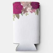 Rafraîchisseur Pour Canette Slim Fête des mariées moderne Bourgogne Jardin Fleurs F (Verso)