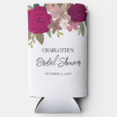 Rafraîchisseur Pour Canette Slim Fête des mariées moderne Bourgogne Jardin Fleurs F (Recto)