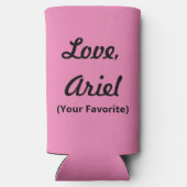 Rafraîchisseur Pour Canette Slim Fête des Mères - Rose et Noir - (Verso)