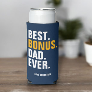 Rafraîchisseur Pour Canette Slim Fête des pères Meilleur Bonus Papa Jamais Pour Ste
