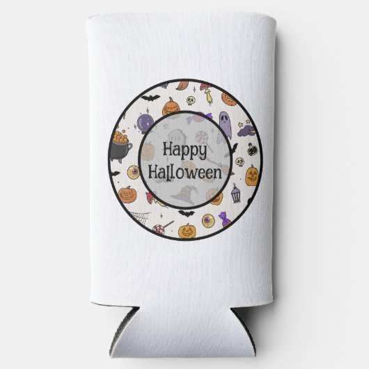 Rafraîchisseur Pour Canette Slim Fête d'Halloween (Recto)