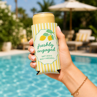 Rafraîchisseur Pour Canette Slim Fiancée Citron Citrus Enterrement de Vie de Jeune
