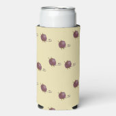 Rafraîchisseur Pour Canette Slim Fils tricot de laine sur brun (Seltzer Recto)