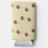 Rafraîchisseur Pour Canette Slim Fils tricot de laine sur brun (Verso)