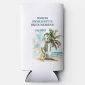 Rafraîchisseur Pour Canette Slim Fin de semaine de la plage de Bachelorette (Recto)