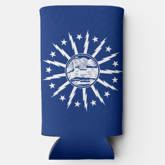 Rafraîchisseur Pour Canette Slim Flag of Buffalo, New York (Verso)