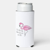 Rafraîchisseur Pour Canette Slim Flamant rose rose flockant fabuleux à quarante (Seltzer Verso)