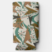 Rafraîchisseur Pour Canette Slim Flèches atomiques Style moderne moyen siècle Brown (Verso)