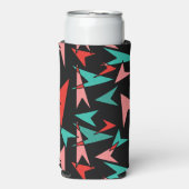 Rafraîchisseur Pour Canette Slim Flèches modernes du milieu du siècle (Seltzer Recto)