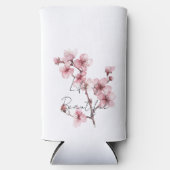 Rafraîchisseur Pour Canette Slim Fleur de cerise rose blanche (Recto)